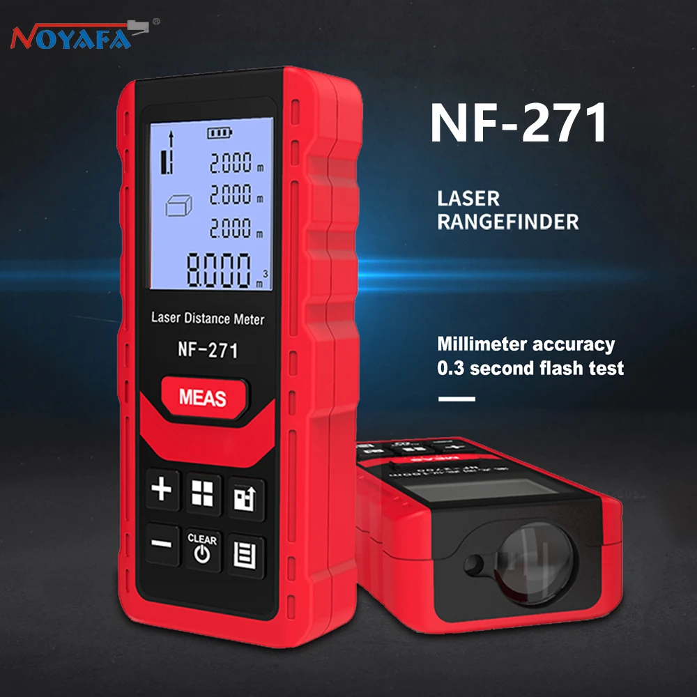 Industrial Laser Tape Measure - Noyafa NF-271 Laser Distance Meter Digital