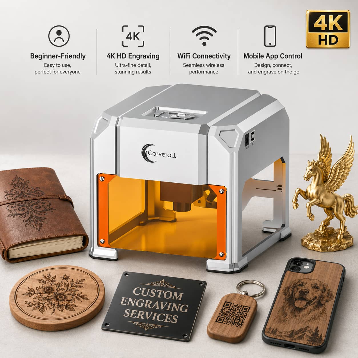 Acrylic Cutting Machine - Carverall Laser Engraver Machine, K4 3W,