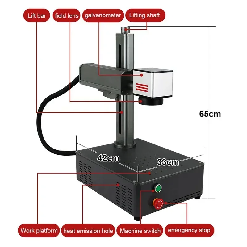 'for  20W 30W Mini Impresora D - огляд і ціна Industrial Laser Marking Machine