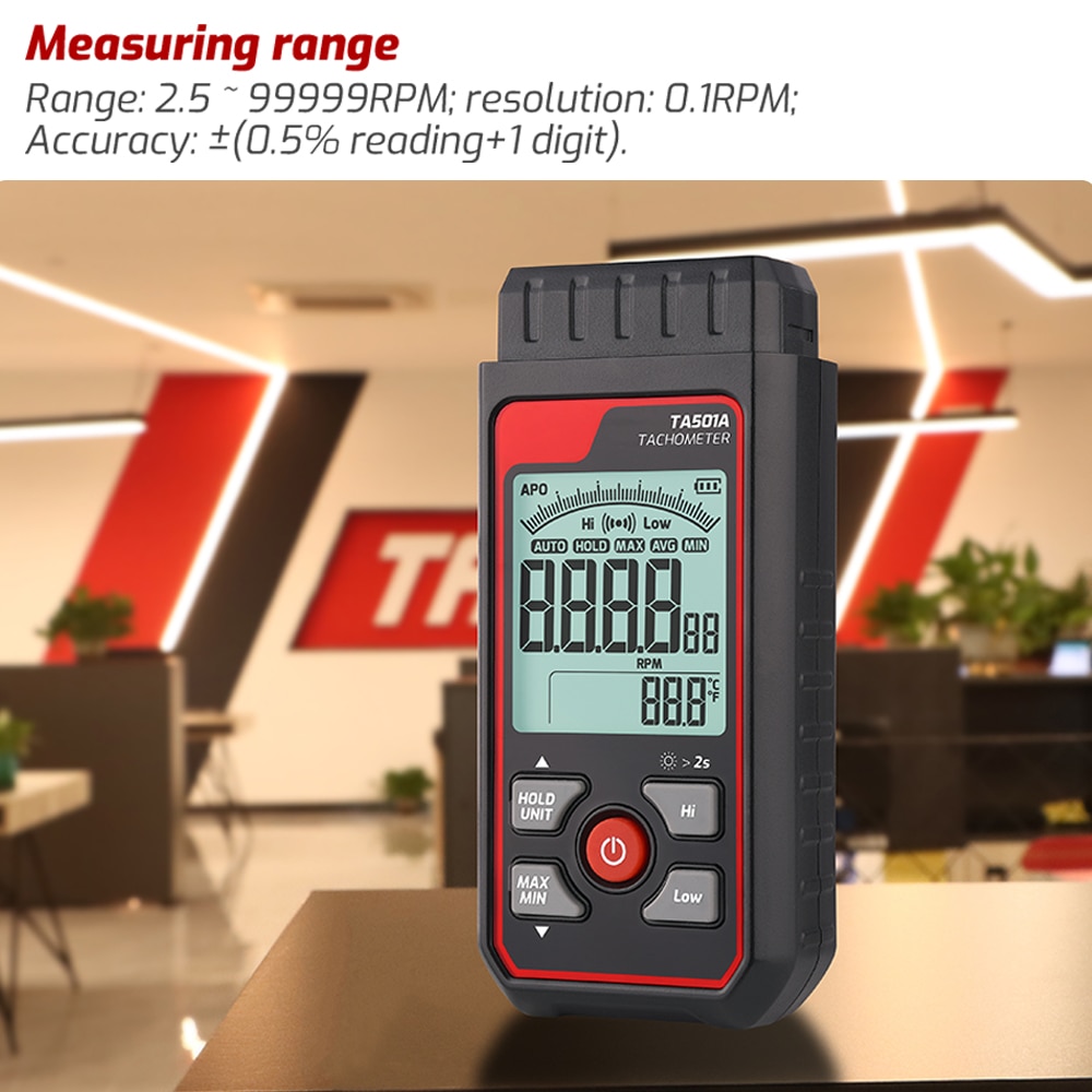TA501A Laser Tachometer Up to  - огляд і ціна Industrial Laser Tachometer