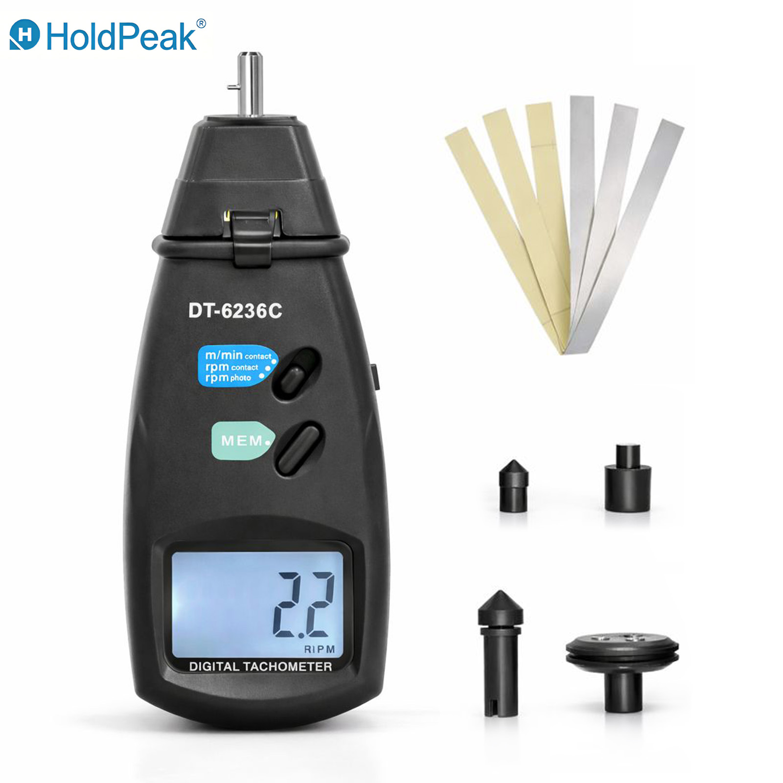 HoldPeak Contact & Laser Tacho - огляд і ціна Industrial Laser Tachometer