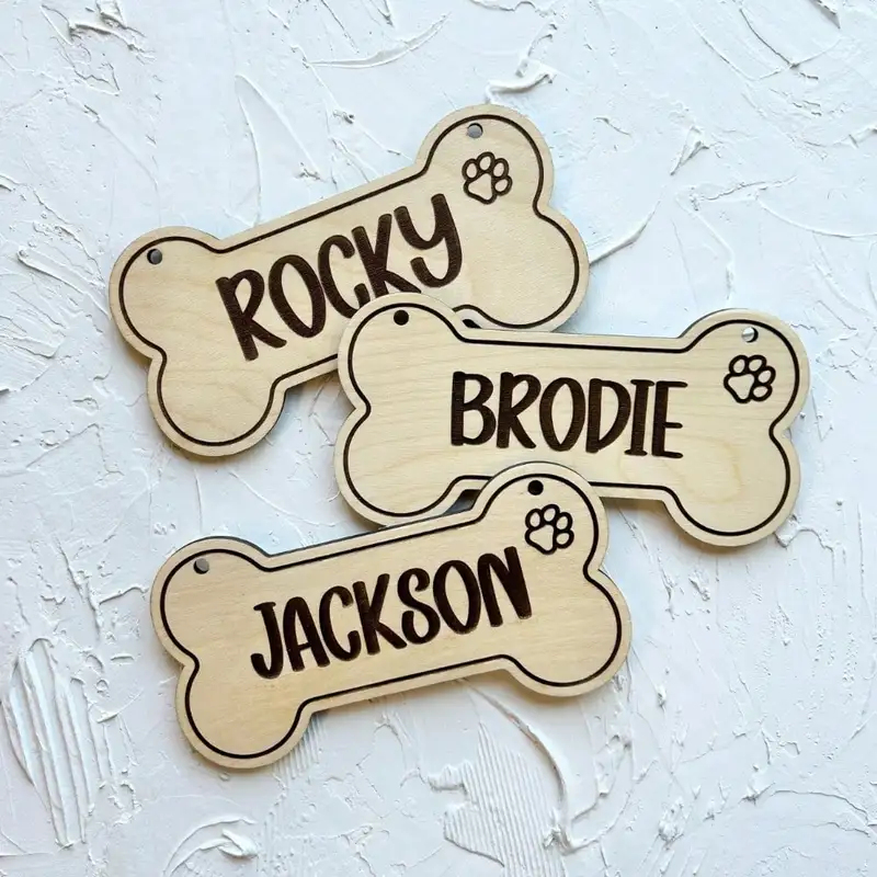 5PCS Custom Wooden Dog Tag - P - огляд і ціна Laser Engraving Software