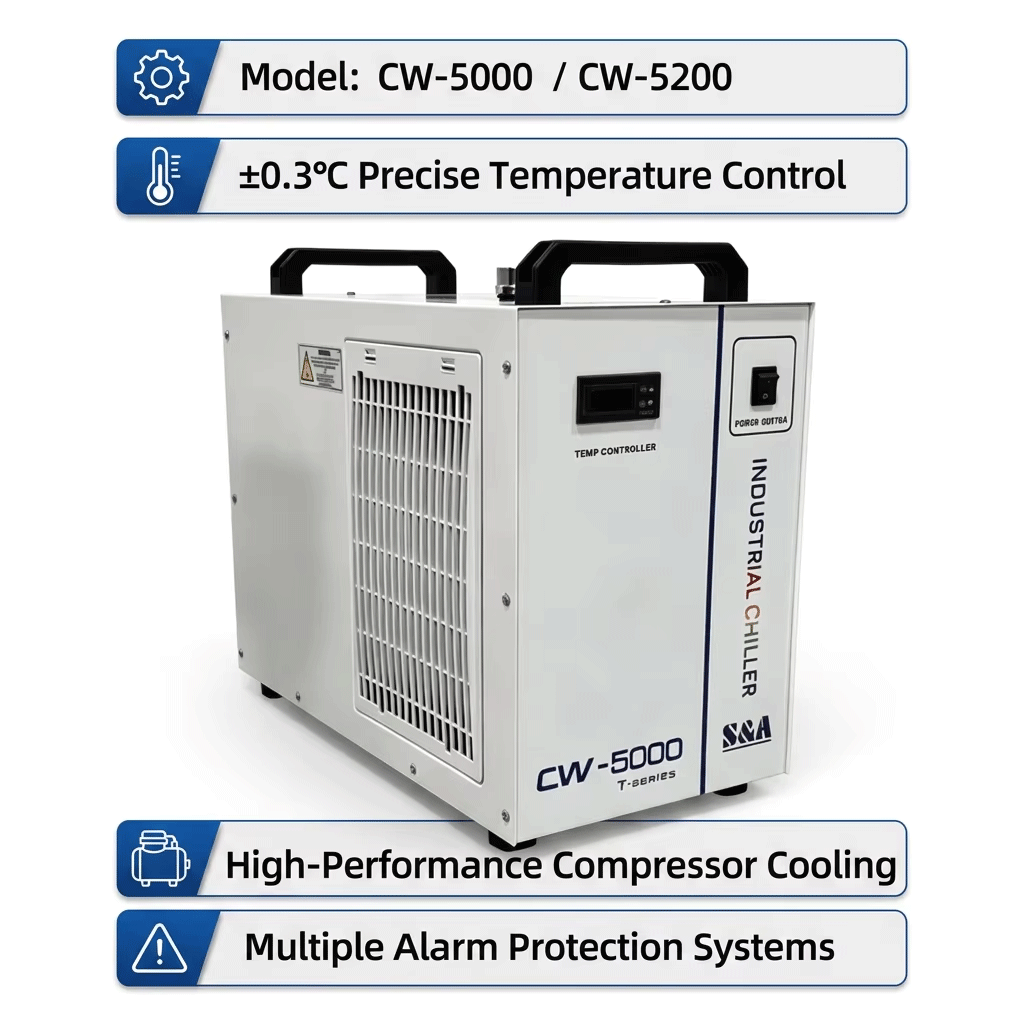 CW5000 CW5200 CW6000 S&A 1500W - огляд і ціна Industrial Laser Systems
