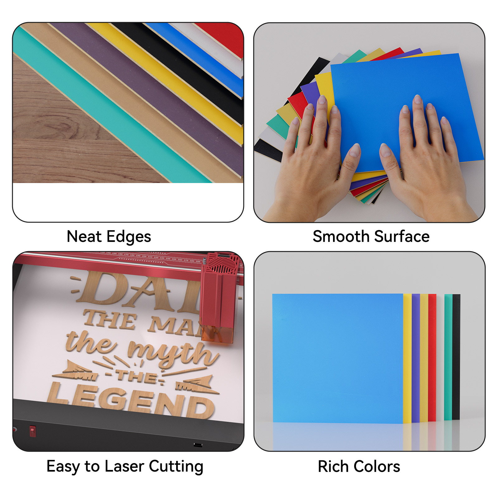 8pcs 3mm 30x30cm Paint-free Co - огляд і ціна Laser Engraving Software