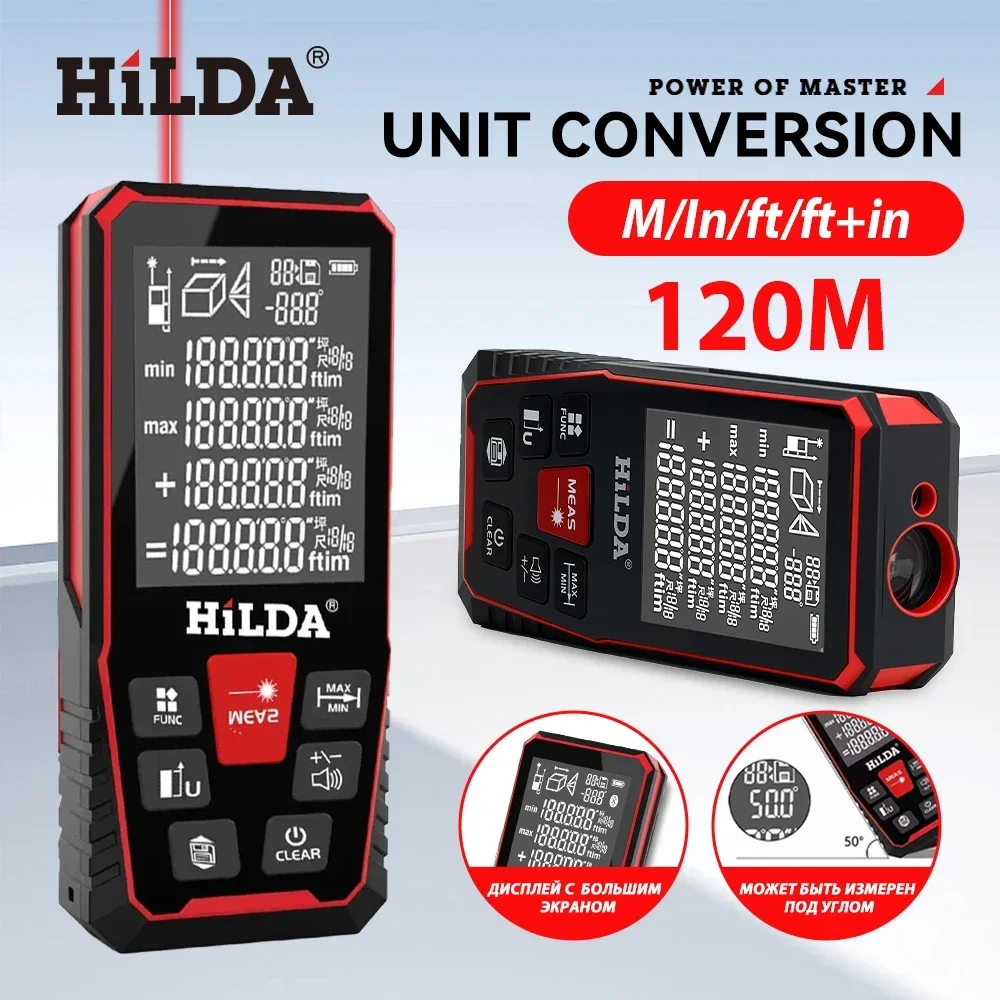 HILDA Laser Rangefinder 40/100 - огляд і ціна Industrial Laser Tape Measure