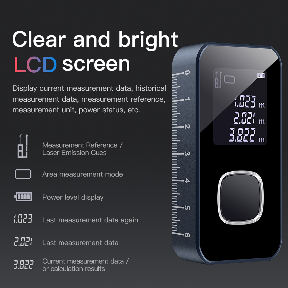 Laser Distance Meter 60M Smart - огляд і ціна Industrial Laser Tape Measure