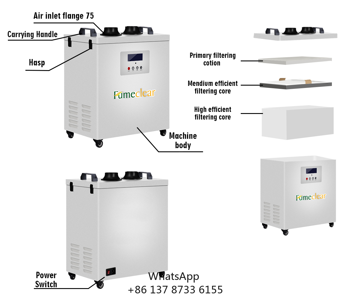 CE Approved Portable Fume Extr - огляд і ціна Industrial Laser Cutters